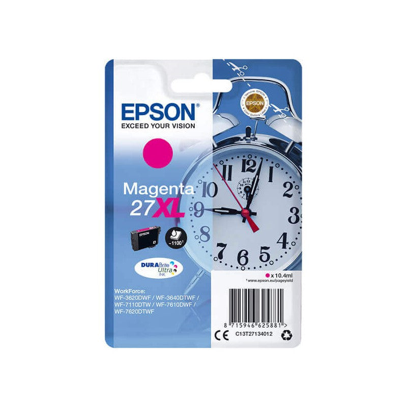 Epson C13T27134012 T2713 27XL Cartuccia Originale M Magenta 1100 Pagine