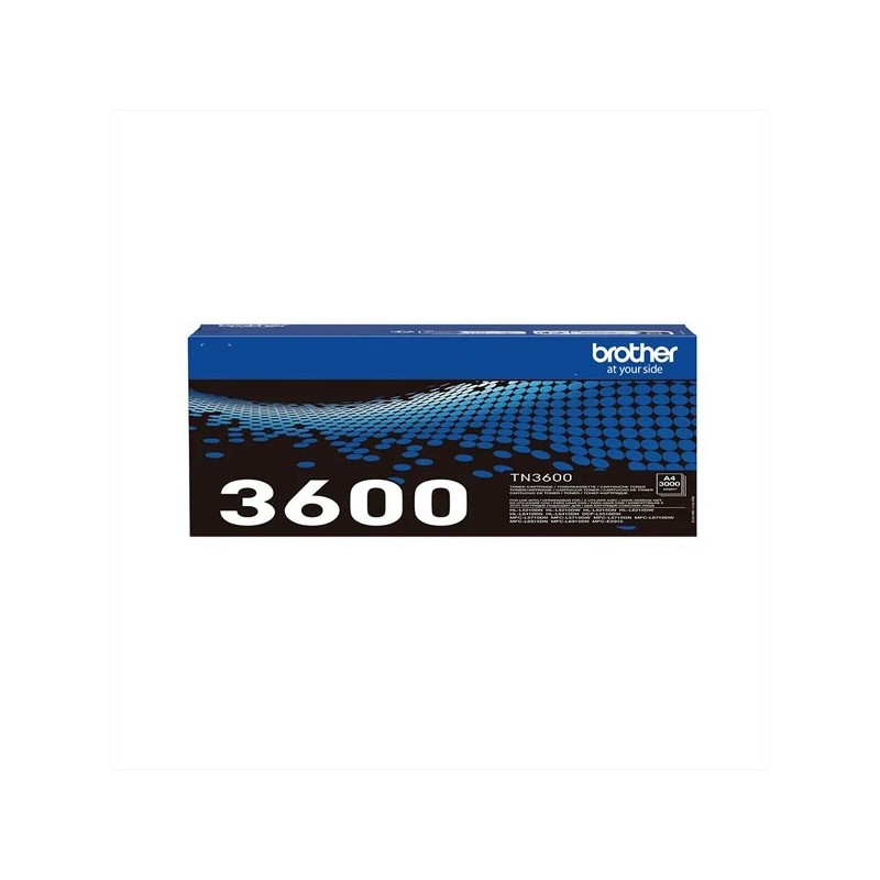 Brother TN3600 TN-3600 Toner Originale BK Nero 3000 Pagine