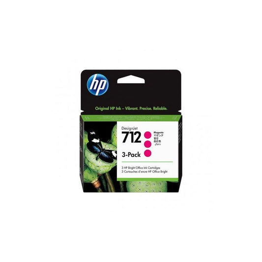 HP 3ED78A 712 Kit 3 Cartucce Originali M Magenta