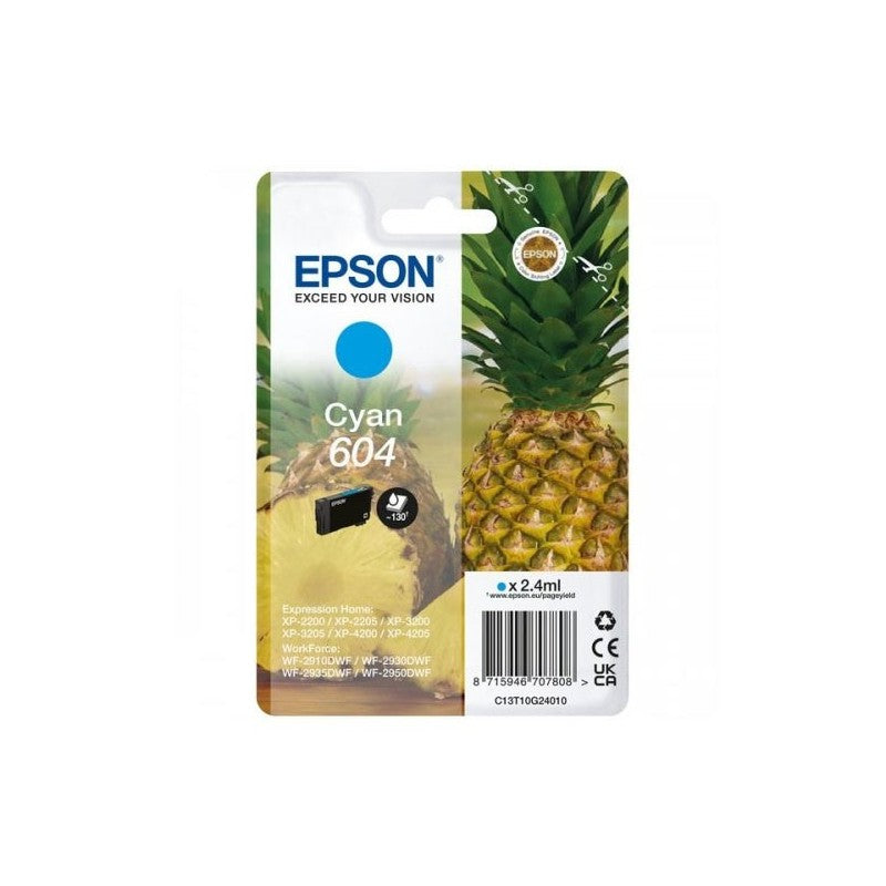 Epson C13T10G24010 604 Cartuccia Originale C Ciano 130 Pagine