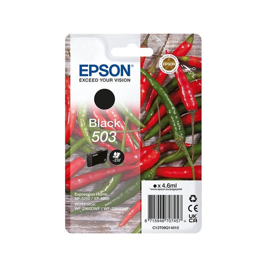 Epson C13T09Q14010 503 Cartuccia Originale Bk Nero 210 Pagine