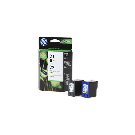 HP 21 + 22 SD367AE Multipack 2 Cartucce Originali Bk Colore