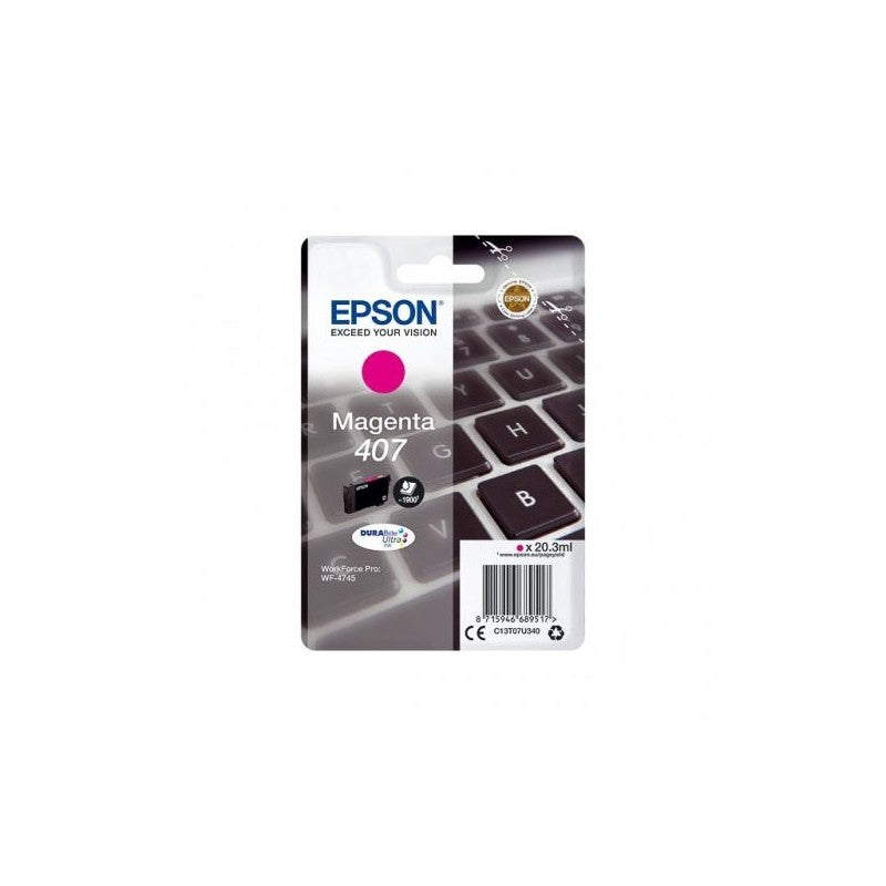 Epson C13T07U340 407 Cartuccia Originale M Magenta 1900 Pagine