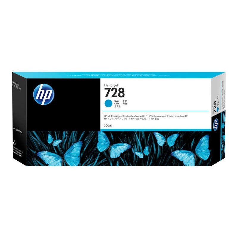 HP 728 F9K17A Cartuccia Origina C Ciano