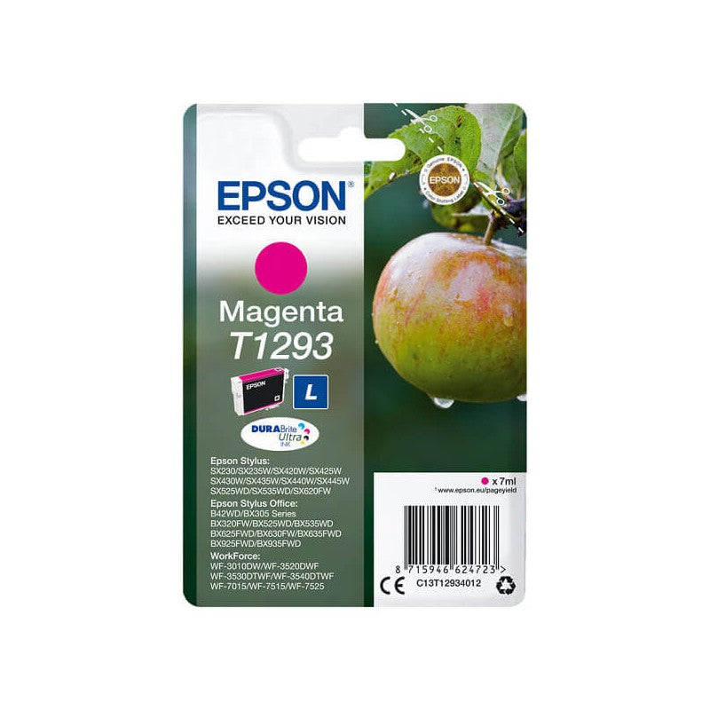Epson C13T12934012 T1293 Cartuccia Originale M Magenta 7ML 330 Pagine