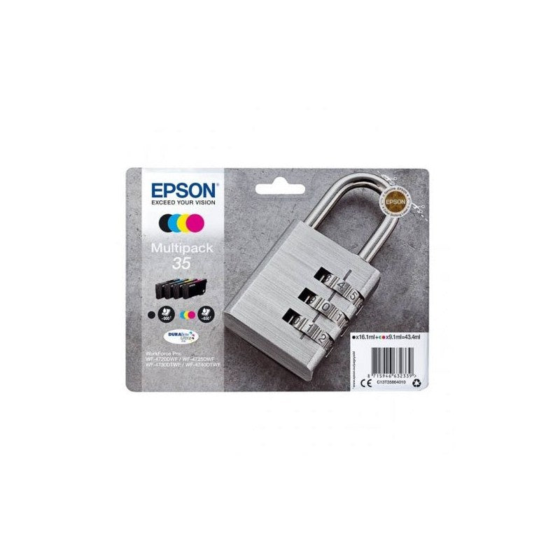 Epson C13T35864010 T3586 35 Multipack 4 Cartucce Originali Bk Nero C M Y