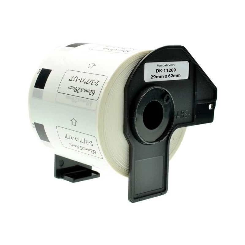 Brother DK-11209 800 Etichette Adesive in Carta Compatibili mm 62X29 Con Supporto In Plastica