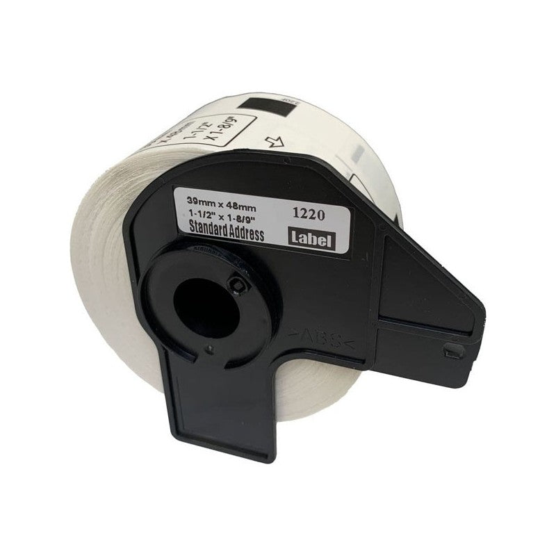 Brother DK-11220 620 Etichette Adesive in Carta Compatibili mm 39X48 Con Supporto In Plastica