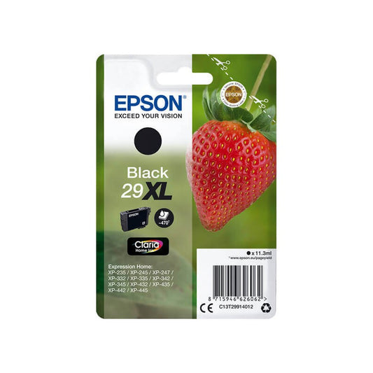 Epson C13T29914012 T2991 29XL Cartuccia Originale Bk Nero 470 Pagine