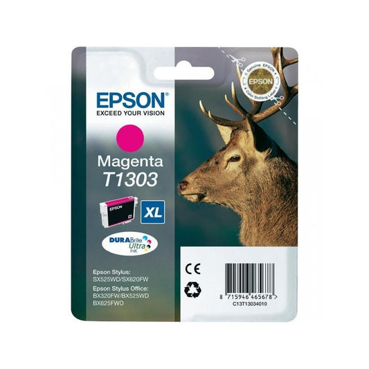 Epson C13T13034012 T1303 Cartuccia Originale M Magenta 10ML 600 Pagine