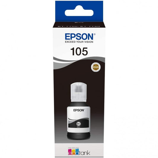 Epson 105 T00Q140 C13T00Q140 Inchiostro Originale Bk Nero da 140ml
