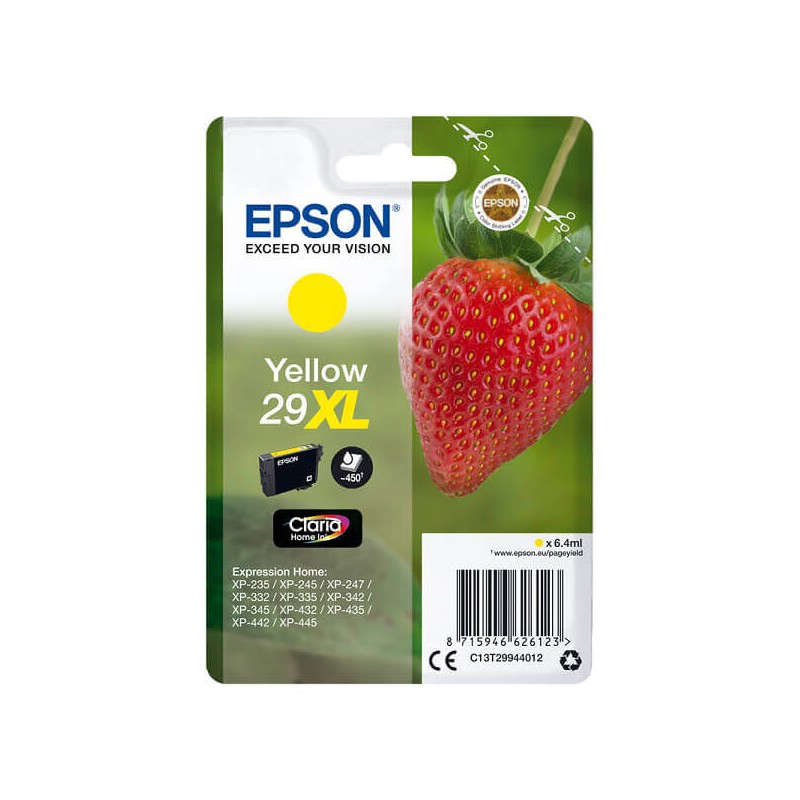 Epson C13T29944012 T2994 29XL Cartuccia Originale Y Yellow 450 Pagine