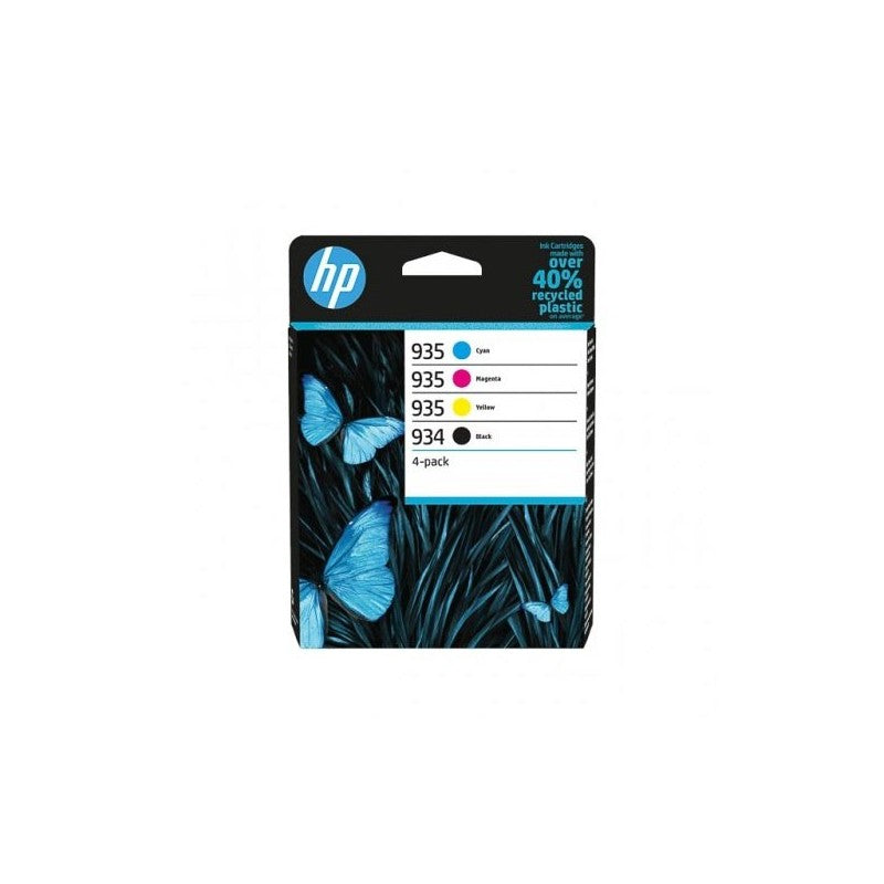 HP 6ZC72AE 934 935 kit 4 Cartucce Originali Bk Ciano Magenta Yellow