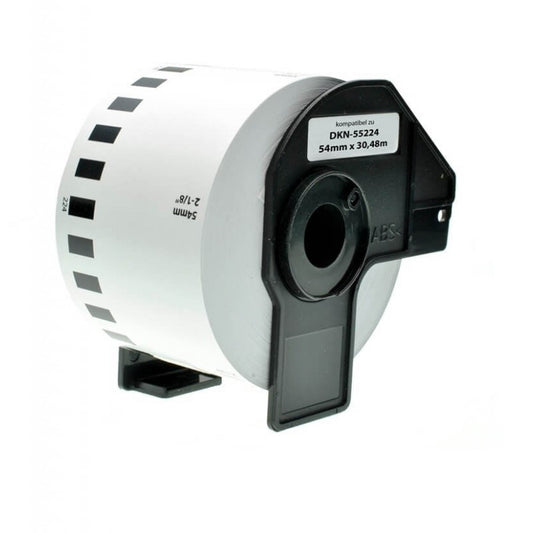 Brother DK-N55224 Etichetta In Carta Non Adesiva Compatibile 54mm X 30,48 mt Con Supporto In Plastica