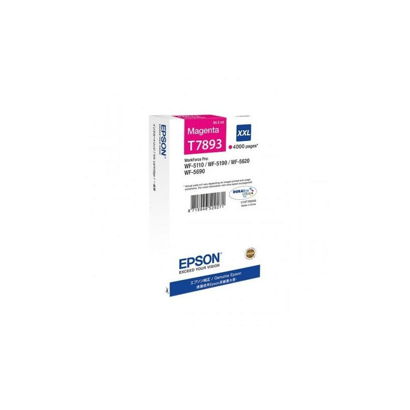Epson C13T789340 T7893 T7893XXL Cartuccia Originale M Magenta 4000 Pagine