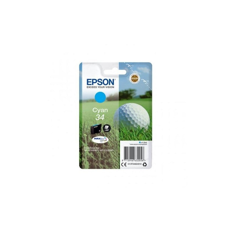 Epson C13T34624010 T3462 34 Cartuccia Originale C Ciano 300 Pagine