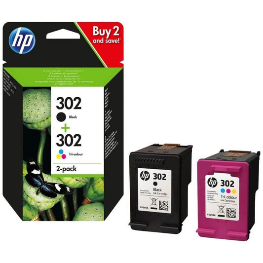 HP 302 X4D37AE Multipack 2 Cartucce Originali Bk Colore