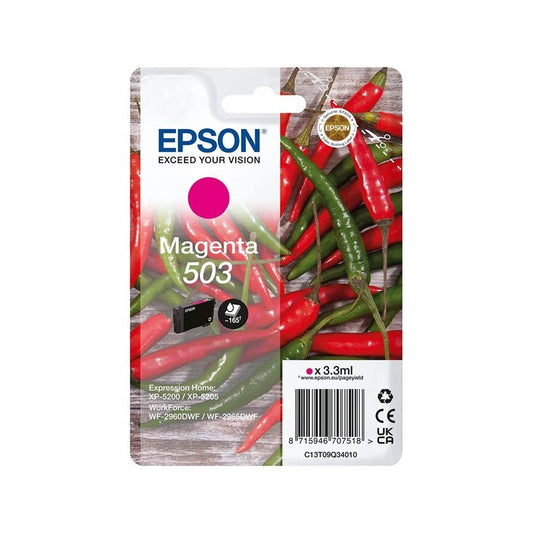 Epson C13T09Q34010 503 Cartuccia Originale M Magenta 165 Pagine